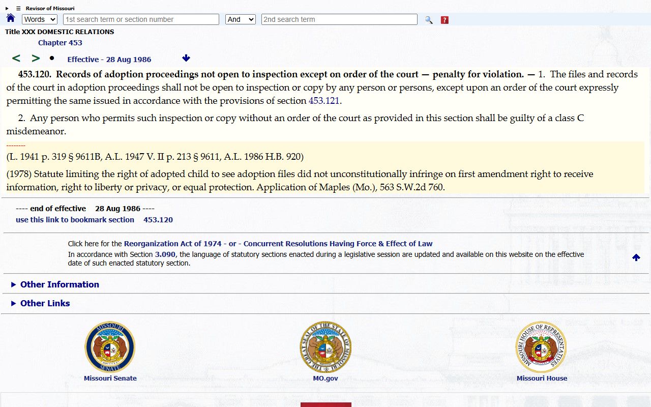 Dallas County court records adoption confidentiality statute reference