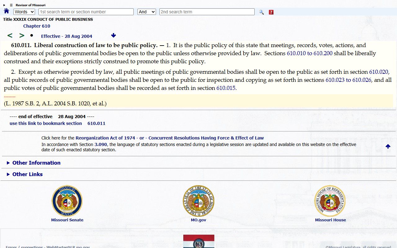 Dallas County court records Missouri Sunshine Law access source