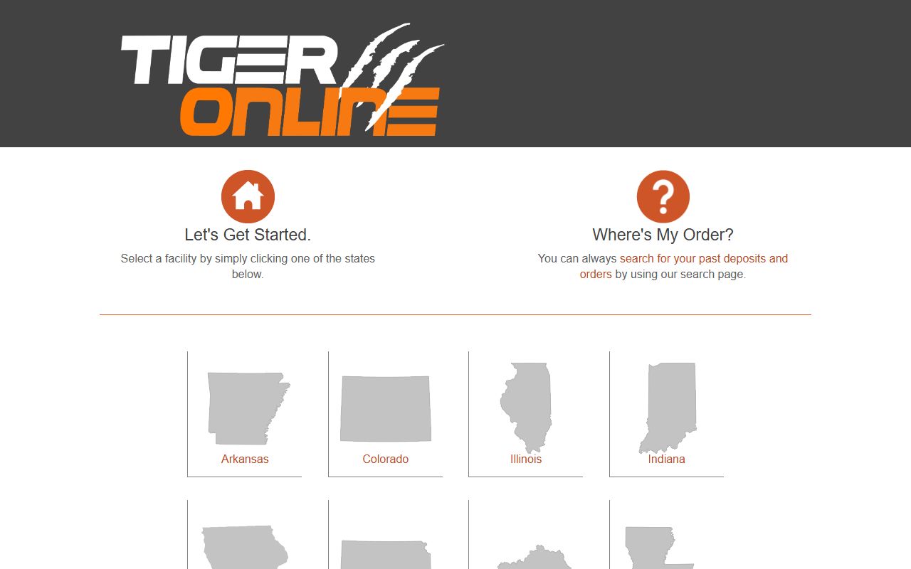 Dallas County inmate records Tiger Commissary service page
